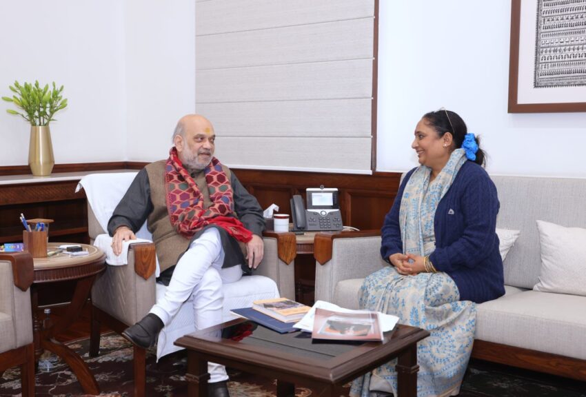 ritu khanduri meet home minister Amit Shah in Delhi